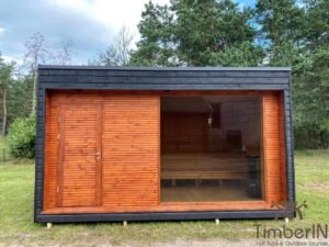 Moderne badstue utendørs sauna hytte (26)