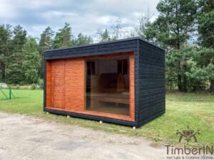 Moderne badstue utendørs sauna hytte (27)
