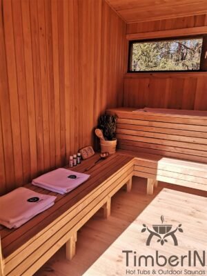 Moderne badstue utendørs sauna hytte mini (21)