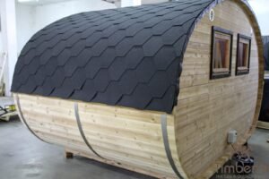 Oval utendørs sauna badstue Hobbit (12)