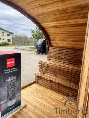 Oval utendørs sauna badstue Hobbit (5)