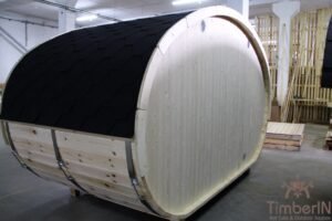 Oval utendørs sauna badstue Hobbit (8)