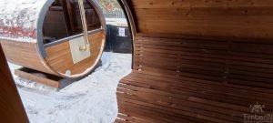 Oval utendørs sauna badstue Hobbit (9)