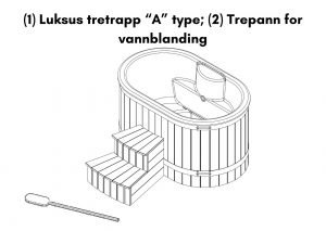 1 Luksus tretrapp A type 2 Trepann for vannblanding