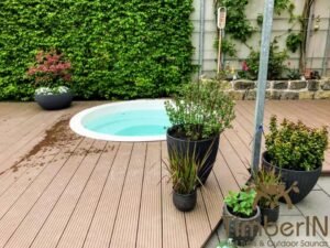 Badestamp i glassfiber på terrasse – nedfelt – innbygging (5)