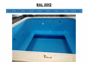 Blå (RAL 5012) for rektangulær badestamp
