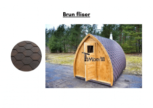 Brun fliser for utendørs badstue