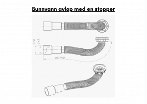 Bunnvann avløp med en stopper for rektangulær badestamp