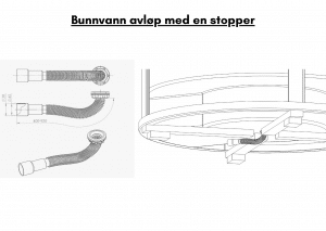 Bunnvann avløp med en stopper for terrasse badestamp