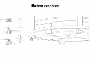 Ekstern vannkran for terrasse badestamp