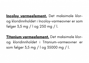 For elektrisk varmeovn Varmeelement laget av titan i stedet for Incoloy for kloridbruk for terrasse badestamp
