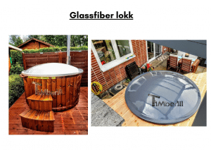 Glassfiber lokk for terrasse badestamp