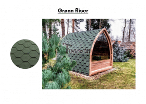 Grønn fliser for utendørs badstue