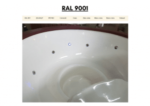 Hvit (RAL 9001) for badestamp av tre