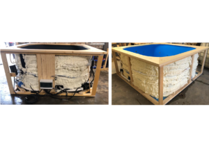 Ingen tre dekorasjon, ingen trapper (innebygd modell). Må velges med vegger og bunnisolasjon