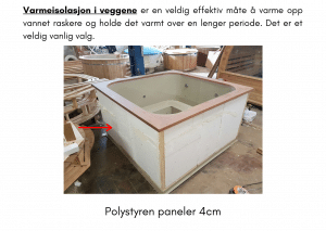 Isolering av vegger for rektangulær badestamp