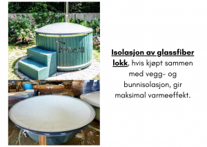 Isolert glassfiberlokk Utendørs boblebad med smart pelletsovn (2)