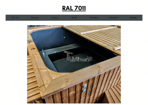 Mørk grå (RAL 7011) for rektangulær badestamp