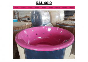 Rosa (RAL 4010) for badestamp av tre