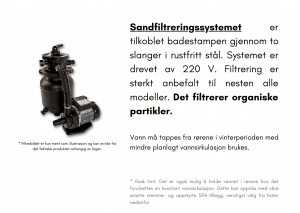 Vannfiltreringssystem for terrasse badestamp