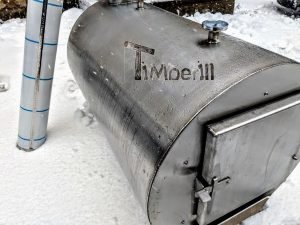 Ekstern rustfritt stål ovn for badestamper [Rund modell] (16)