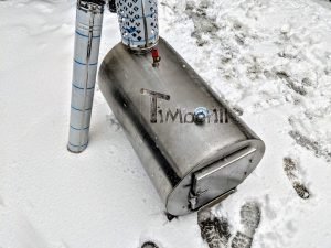 Ekstern rustfritt stål ovn for badestamper [Rund modell] (19)