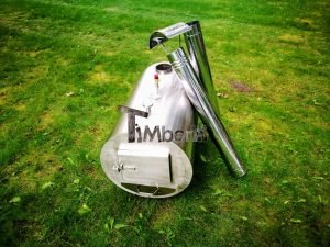 Ekstern rustfritt stål ovn for badestamper [Rund modell] TimberIN (9)