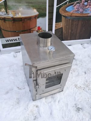 Ekstern rustfritt stål ovn for badestamper [rektangulær modell] (7)