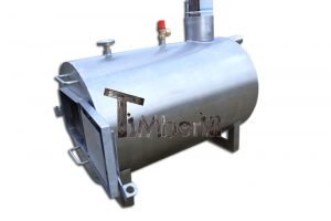 Utvendig badestamp ovn Rund