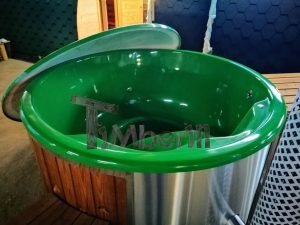 Badestamp i glassfiber med integrert ovn levende farger (17)
