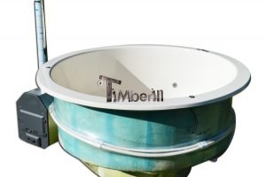 Badestamp i glassfiber innsats nedfelt innbygging