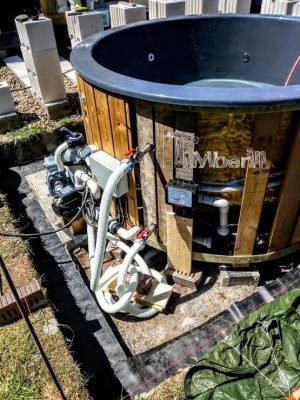 Badestamp i glassfiber på terrasse nedfelt innbygging Classic (18)