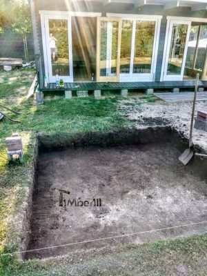 Badestamp i glassfiber på terrasse nedfelt innbygging Classic (2)