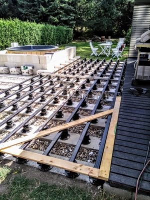 Badestamp i glassfiber på terrasse nedfelt innbygging Classic (21)