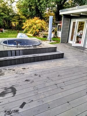Badestamp i glassfiber på terrasse nedfelt innbygging Classic (33)