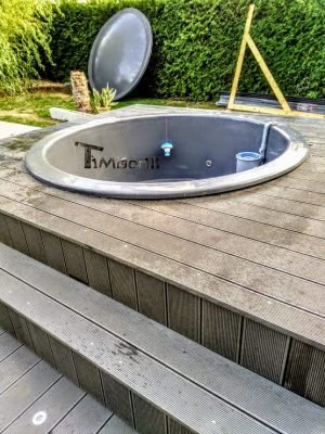 Badestamp i glassfiber på terrasse nedfelt innbygging Classic (34)