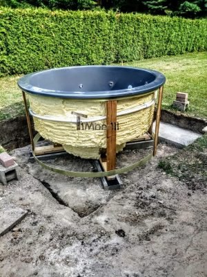 Badestamp i glassfiber på terrasse nedfelt innbygging Classic (9)