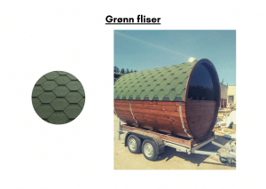 Grønn fliser til tunsa badstuen