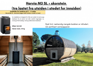 Harvia M3 SL + skorstein til tunsa badstuen