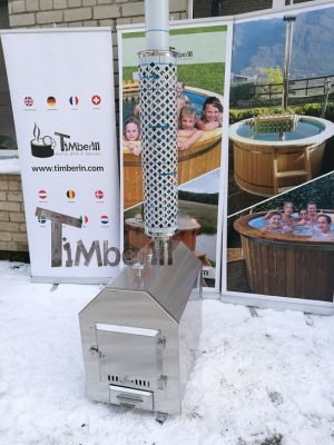 Ekstern rustfritt stål ovn for badestamper [Octagon modell] (24)
