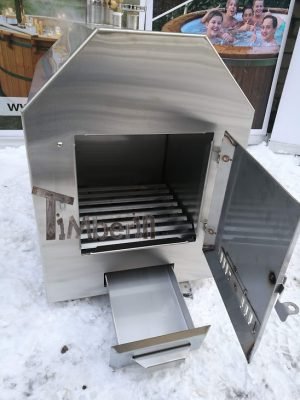 Ekstern rustfritt stål ovn for badestamper [Octagon modell] (31)