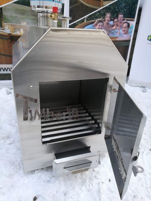 Ekstern rustfritt stål ovn for badestamper [Octagon modell] (32)