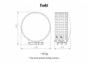 Frakt Utendørs badestamp elektrisk oppvarming ovn