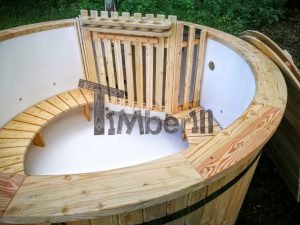Badestamp i plast polypropylen med 2 LED of luftboble massasjesystem 21
