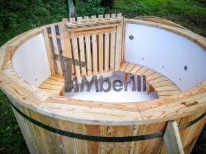 Badestamp i plast polypropylen med 2 LED of luftboble massasjesystem 22