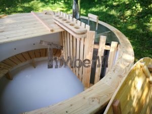 Badestamp i plast polypropylen med 2 LED of luftboble massasjesystem 42