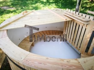 Badestamp i plast polypropylen med 2 LED of luftboble massasjesystem 43