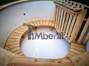 Badestamp i plast polypropylen med 2 LED of luftboble massasjesystem 6