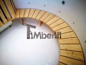 Badestamp i plast polypropylen med 2 LED of luftboble massasjesystem 9