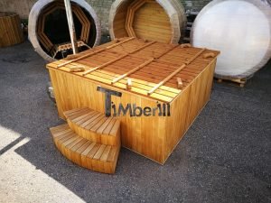 Badestamp i plast firkantet jacuzzi TimberIN 40